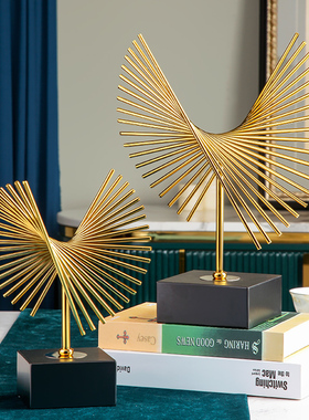 极速北欧轻奢家居装饰工r艺品摆件美式样板房客厅玄关电视柜金属