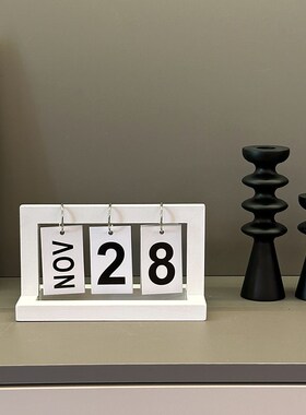 新品2025年万年历木质翻页挂牌日历玄J关桌面复古办公台历装饰小