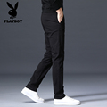 长裤 子 秋冬款 花花公子纯棉休闲裤 直筒修身 弹力加绒裤 男士 高端西裤