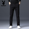 长裤 子 秋冬款 花花公子纯棉休闲裤 直筒修身 弹力加绒裤 男士 高端西裤