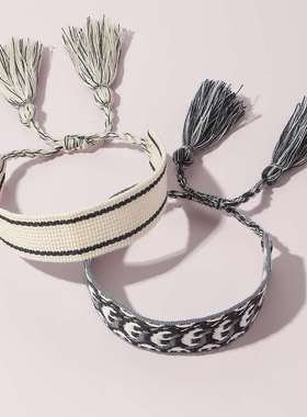 极速Bz1640 fashion niche simple blaFck and white color match