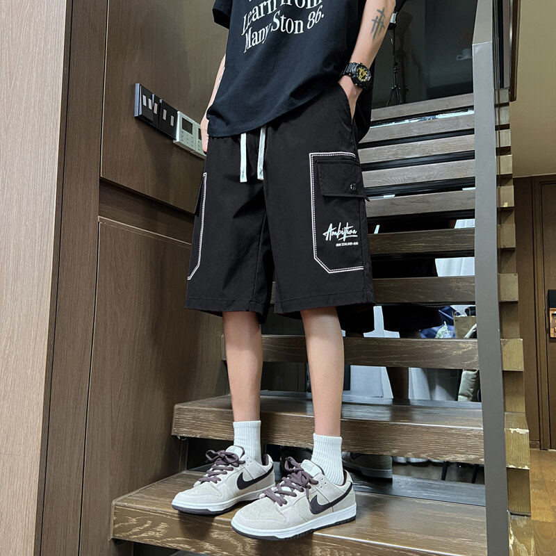 夏季新款青少年2025时尚工装短裤宽松潮流百搭男生五分裤休闲裤,淘宝优惠券,粉丝福利购,淘宝优惠卷