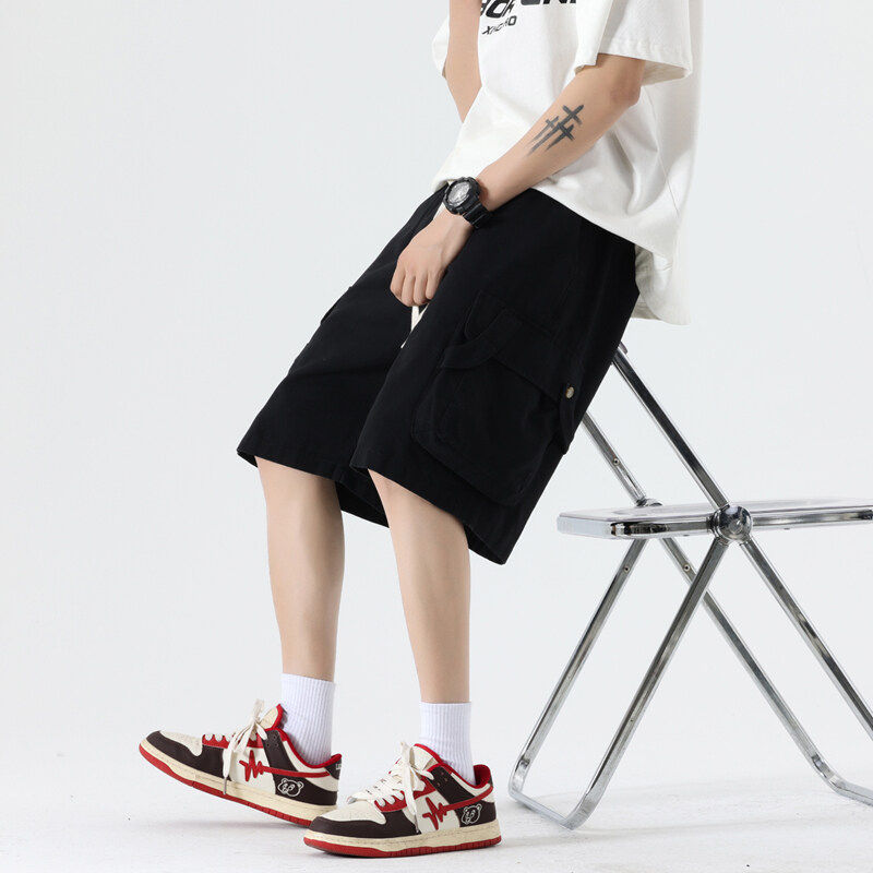 夏季新款青少年2025潮牌工装短裤口袋设计宽松男生百搭款五分裤,淘宝优惠券,粉丝福利购,淘宝优惠卷