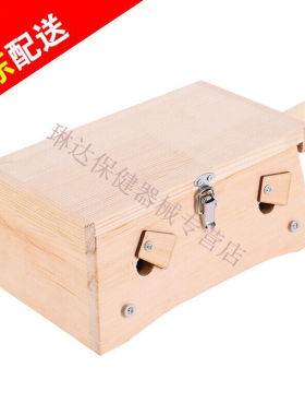 新品艾灸合页六柱艾灸盒实木制八孔艾H炙盒腹腰背部随身灸家用姜