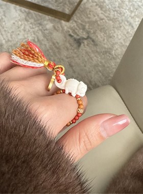 新品《吸亿》牛骨蜥蜴戒指 搭配橄榄G核3.5mm DM369