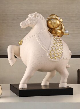 新品马上封侯立马摆件家s居办公室玄关客厅工艺品领导办公桌面柜