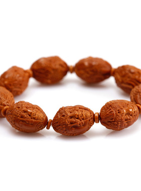 极速南工老油橄i榄核手链单核雕刻魔由心生一念之差一念之间橄榄