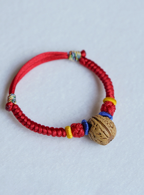 新品桃篮篮子红绳宝宝新生婴儿童压C五彩惊红绳防桃核木男女手脚