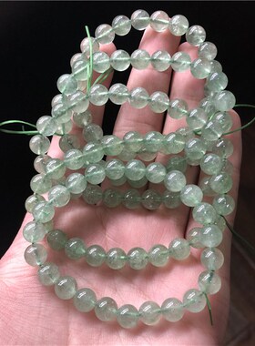 极速天然绿草莓晶l单圈手链 女情侣水晶手串学生简约饰品 包邮