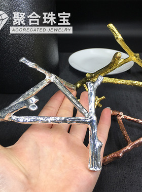金属水晶球支架展示架水晶球底托金属三脚架底座树枝造型