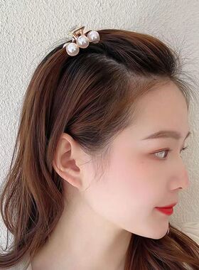 小巧精致抓夹发卡女发饰后脑勺半扎发发夹小抓夹子头饰S珍珠