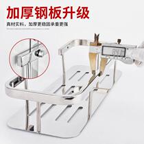 304 stainless steel single double layer triangular shelve bathroom thickened corner rack washing and rectangular holding frame
