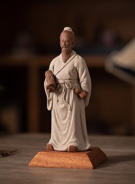 古代医圣张仲景摆件历史人物陶瓷雕像书H房桌面装饰中医名医工艺