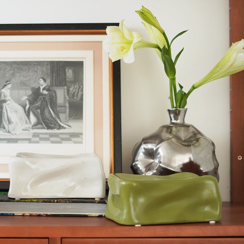 冰块陶瓷纸巾盒北欧轻奢客厅高档电镀抽纸盒ins茶几收纳摆件,淘宝优惠券,粉丝福利购,淘宝优惠卷