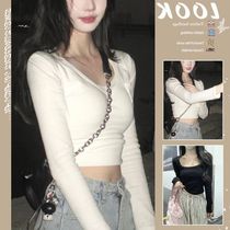 Duvet Jersey Undershirt Woman Autumn Winter New Inner Hitch Sweaty Jersey Girls Pure Desire To Wind Up With Slim Design Sensation Blouse