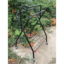 Saddle rack saddle rack ground type saddle rack saddle swing frame with wheel roller foldable saddle horse with namedacequestrian