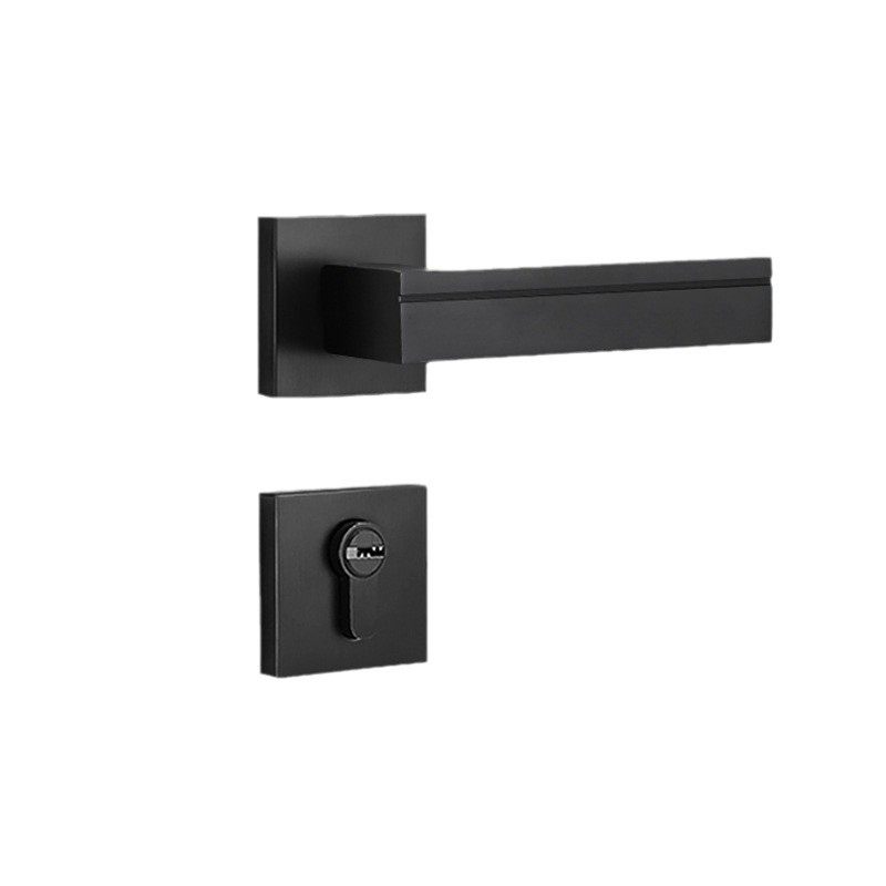 北欧风锌合金卧室一体静音锁现代简约加厚门把手室内家用木门门锁 - 图3