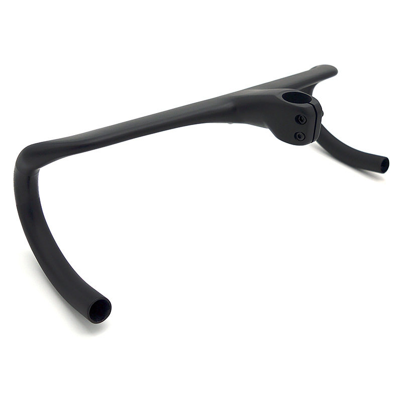New unlabeled carbon fiber road bicycle aerodynamic handlebar integrated airfoil shape aerodynamic integrated bent handlebar