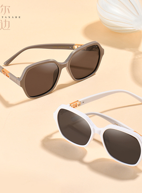 菲尔渡边大框太阳镜茶色楼空女款