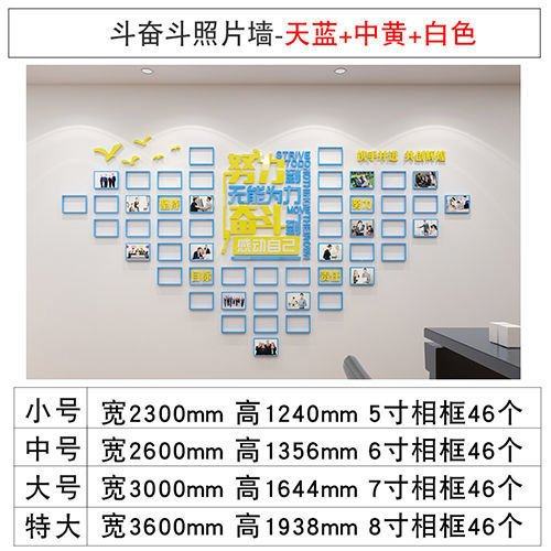员工风采照片墙贴公司企业文化墙设计团队形象展示办公室励志贴纸,淘宝优惠券,粉丝福利购,淘宝优惠卷