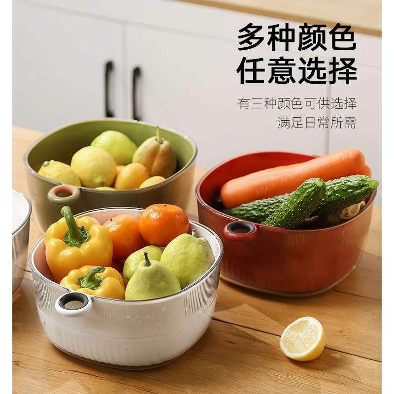 塑料多功能沥水可挂式篮子厨房架洗菜果盆神器滤滴双层沥水篮筐,淘宝优惠券,粉丝福利购,淘宝优惠卷