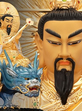 速发鎏金纯铜三清道祖神像太上老君道德原始灵宝祖师铜像