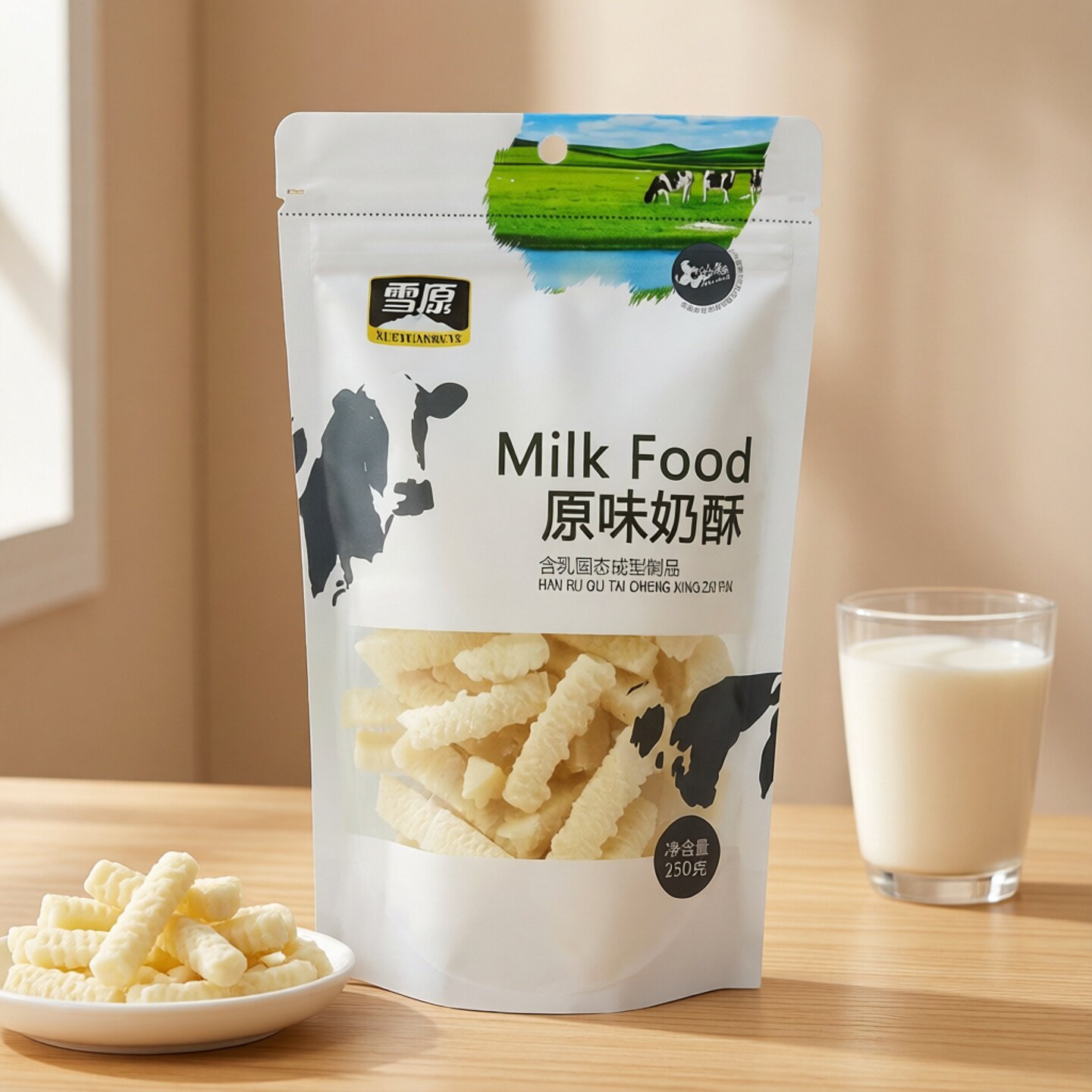 雪原奶酥250克装内蒙古特产儿童成人零食酸奶味休闲奶酪奶制品