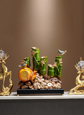 新品财富节节高升富贵竹摆件乔迁新居礼品家M居客厅玄关招财办公