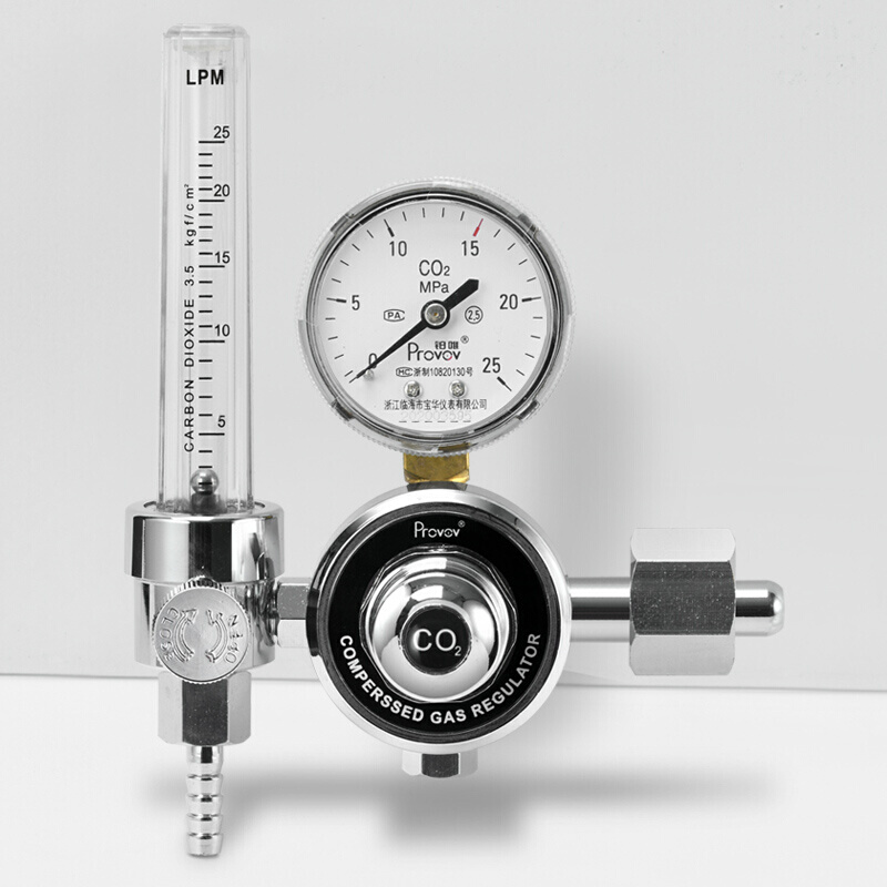 co2二氧化碳流量计减压器阀可加热可调压力流速压表YQT-731L - 图1