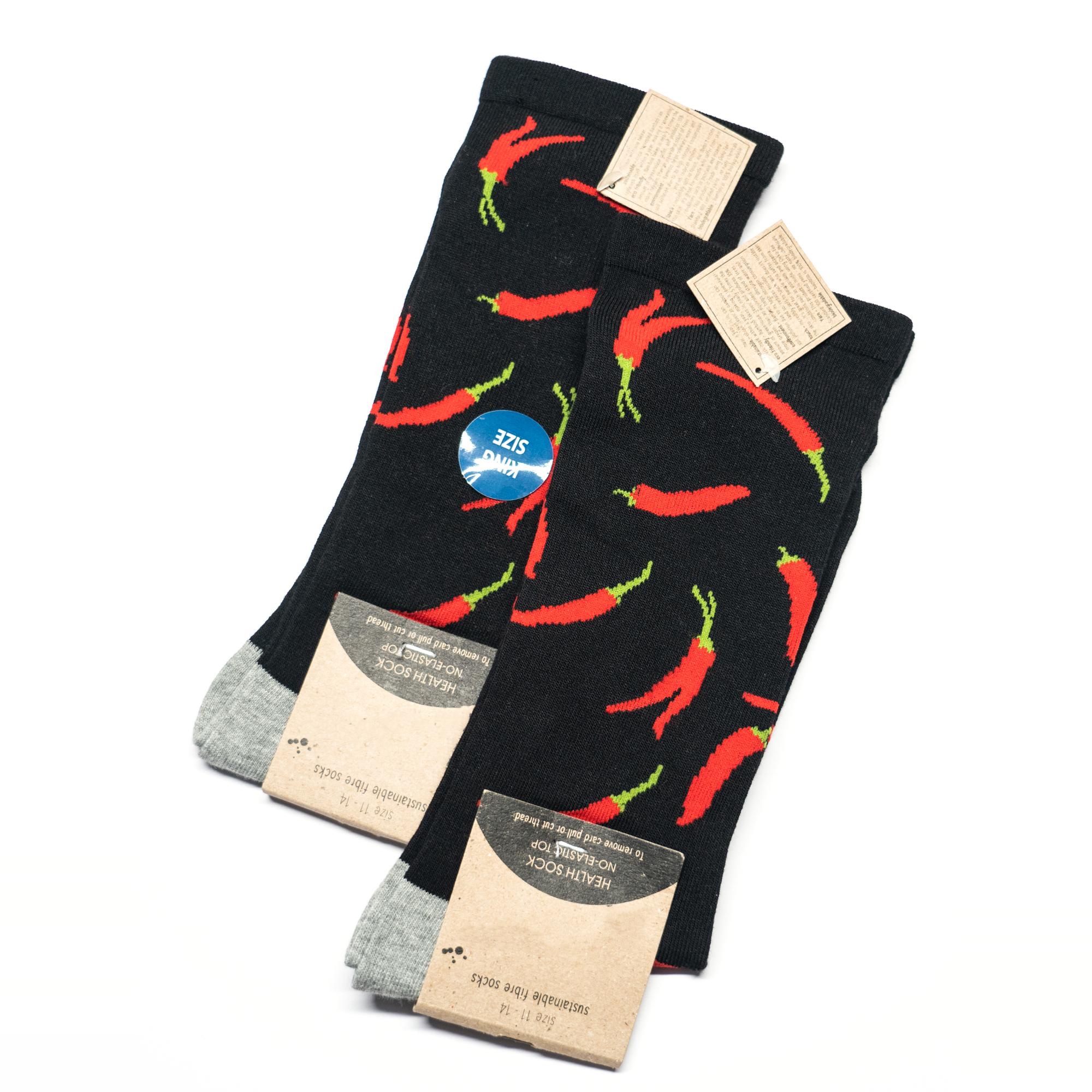 竹袜竹纤维抗菌防臭宽松袜口红辣椒CHILI男袜超大码40-49码BA006 - 图2