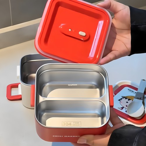 樱桃小丸子饭盒可微波炉加热专用便当盒上班族带饭餐盒水果保鲜盒 - 图2