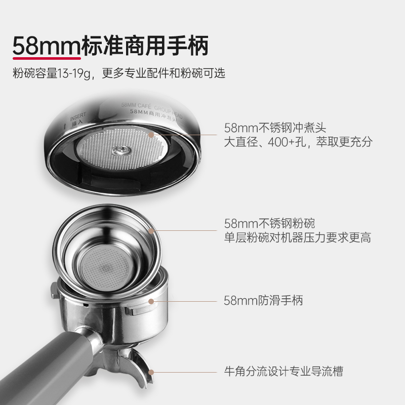 Barsetto百胜图01咖啡机小型家用全半自动研磨一体意式商用奶泡机 - 图3