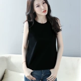 Большой покров покров на дне рубашки для живота популярная женская одежда, тонкое мясо, простое, простое все -крутовое хлопок внутри прямой рукавицы без рукавов без рукавов