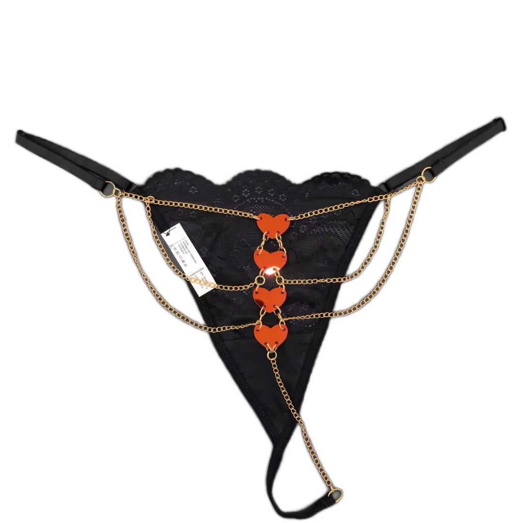 馋蜜媚臀 红色爱心链条性感镂空女纯欲辣妹低腰丁字裤美臀内裤,淘宝优惠券,粉丝福利购,淘宝优惠卷