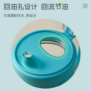 茶花玻璃油壶防漏油瓶家用厨房调料瓶不挂油装酱油油壸大容量油罐