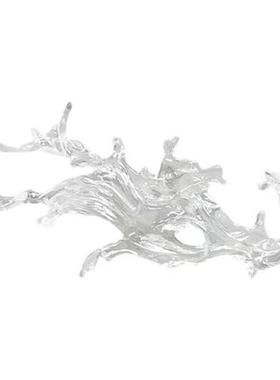 天花板顶部悬挂件装饰创意透明树脂浪花空中吊饰艺术雕塑抽象挂饰