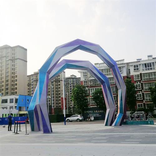 城市广场不锈钢发光雕塑抽象夜景雕塑旅游景区标志性景观摆件 - 图2