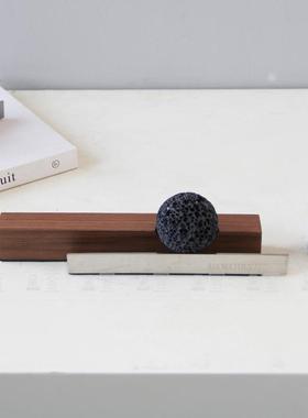简约创意火山石胡桃木无火香薰精油组合摆件样板间酒店衣帽间装饰