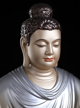 新品铜雕释迦摩尼像纯铜贴v金家用供奉释迦牟尼佛像铜像悟道佛玄