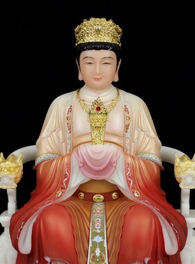 新品汉白玉泰e山娘娘碧霞元君泰山奶奶神像中式客厅家居精致工艺