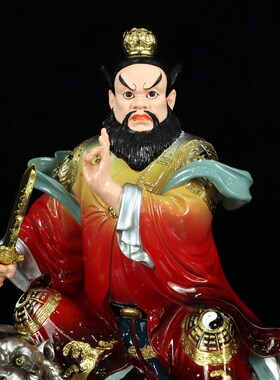 新品骑虎张天师像张道陵祖师神像龙虎F山正一派祖师爷树脂中式客