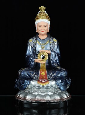 新品树脂无生无极l老母瑶池金母神像居家客厅人物桌面精致摆件桌