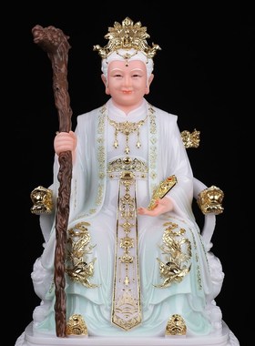 新品汉白玉碧霞元君泰山奶奶佛y像泰山娘娘圣母像佛堂客厅家居中
