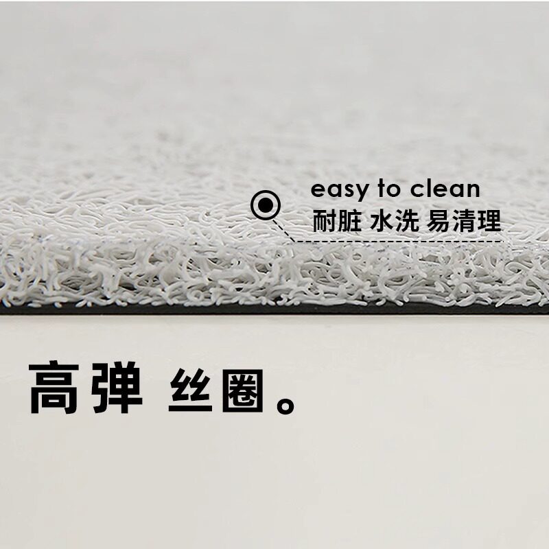 Green silk circle entrance floor mat door entrance mat can be cut with interesting text carpet rub soil resistant anti-slip household