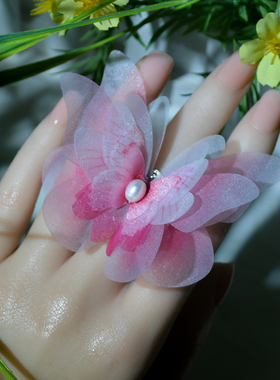 蝴蝶开口戒指女小众设计2025新款爆款指环复古轻奢高级感超仙森系