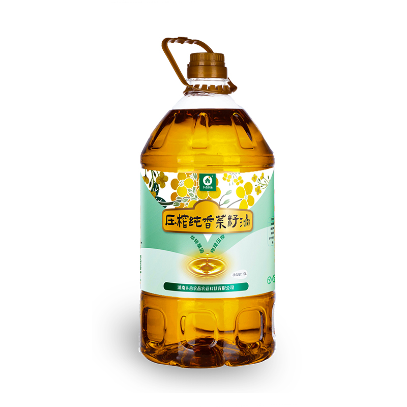 乡吾农品正宗纯香物流压榨菜籽油5L非转基因家庭用大桶装食用油