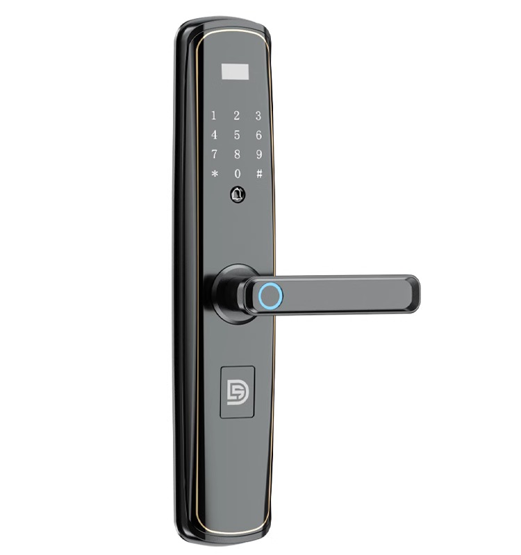 米创优品指纹锁家用密码锁电子锁老式铁门木门通用型智能锁门锁 - 图3