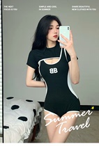 Swimsuit Womens Conjoined 2023 New Fashion Sexy Swimsuit Spa Conservative Professional Sports Swimsuit Sexy