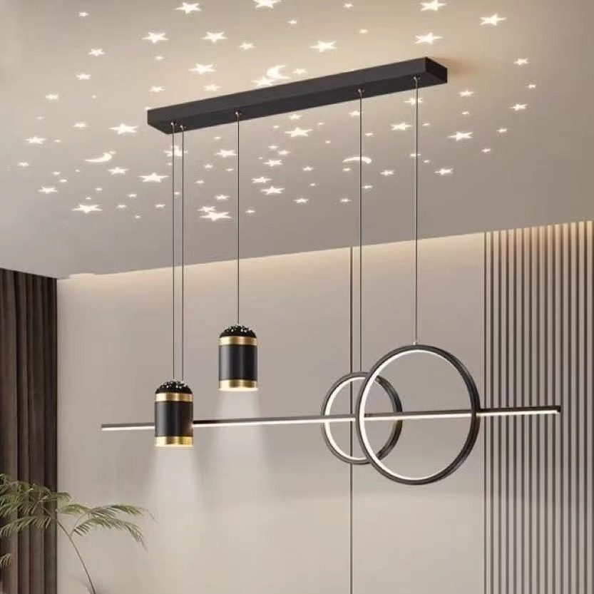 云美特朗餐厅吊灯现代简约网红款中山灯具长条餐桌吧台饭厅星空灯,淘宝优惠券,粉丝福利购,淘宝优惠卷