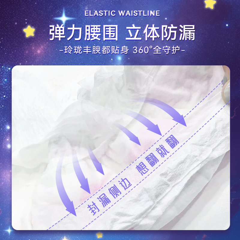白色森林安睡裤女经期用防漏夜用姨妈卫生巾安心裤拉拉裤大码30条